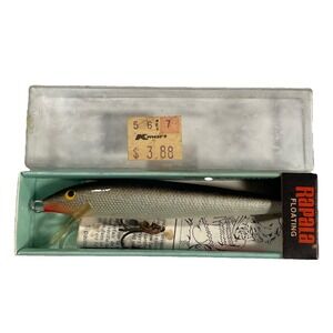 VTG OLD STOCK RAPALA ORIGINAL FLOATING  9S 3 1/2" SILVER/BLACK Handmade VTG LURE